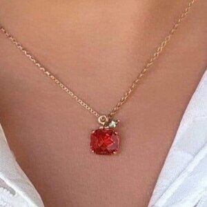 Park Lane “Juicy Apple” Gold Tone Crystal Pendant Necklace